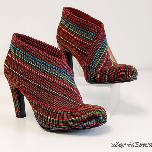 United Nude Shoes - UN UNITED NUDE™ FOLD HI Women's Booties in Berry Mix Size US 6.5/ EUR 37/ UK 4